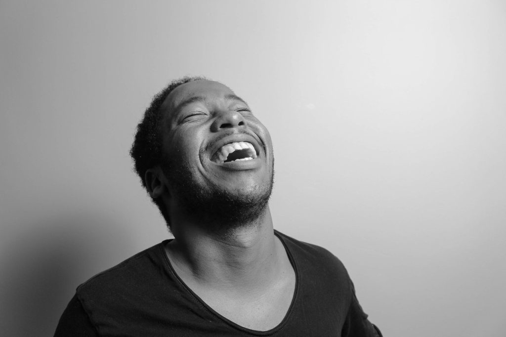 man laughing